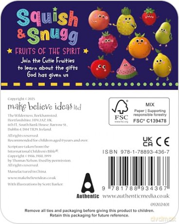 Squish and Snugg: Fruits of the Spirit - Scott Barker [KSIĄŻKA]