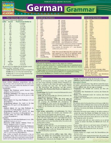 German Grammar: QuickStudy Laminated Reference Guide (Quick Study Academic) - Inc. BarCharts [KSIĄŻKA]