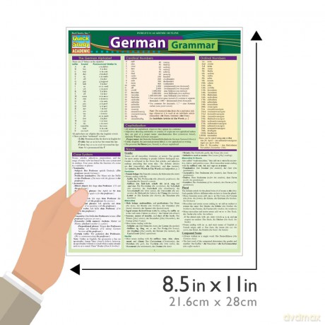 German Grammar: QuickStudy Laminated Reference Guide (Quick Study Academic) - Inc. BarCharts [KSIĄŻKA]