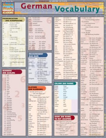 German Vocabulary (Quickstudy Reference Guides - Academic) - Liliane Arnet [KSIĄŻKA]