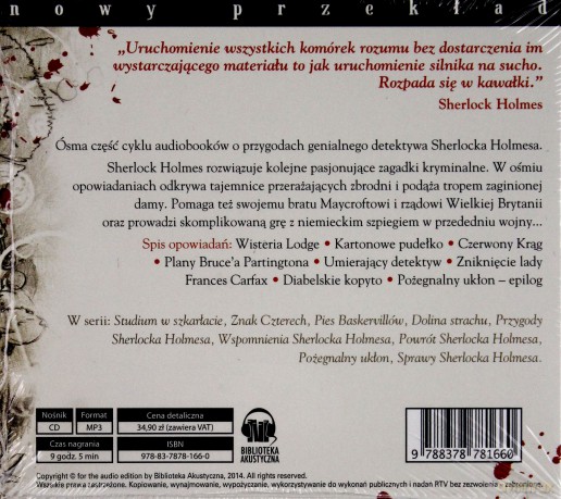 Pożegnalny ukłon. Książka audio CD MP3 - Artur Conan Doyle [Audiobook]