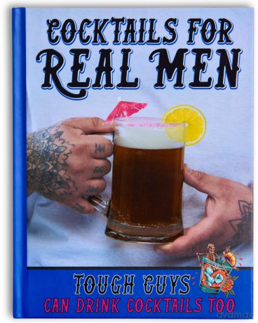 Cocktails For Real Men Gift Book - Joke Gift For Men - Bee Three Books [KSIĄŻKA]
