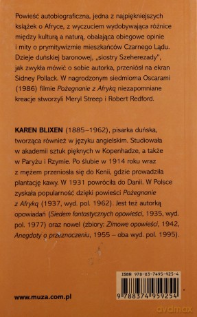 Pożegnanie z Afryką - Karen Blixen [KSIĄŻKA]