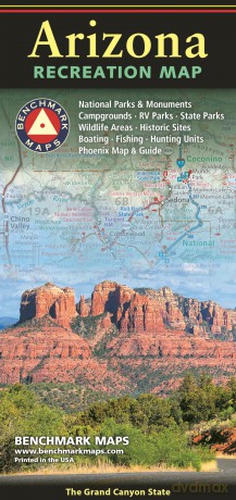 Arizona, The Grand Canyon State, Recreation Map, 2024 Edition - Benchmark Maps [KSIĄŻKA]