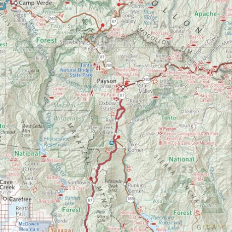 Arizona, The Grand Canyon State, Recreation Map, 2024 Edition - Benchmark Maps [KSIĄŻKA]