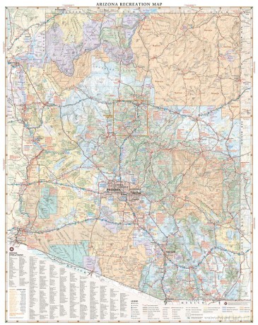 Arizona, The Grand Canyon State, Recreation Map, 2024 Edition - Benchmark Maps [KSIĄŻKA]