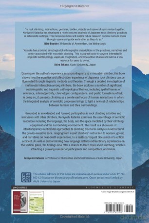 Language and Body in Place and Space: Discourse of Japanese Rock Climbing - Kuniyoshi Kataoka [KSIĄŻKA]