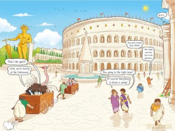 Pablo and Splash: Roman Holiday: The hilarious kids' graphic novel series about time-travelling penguins - Sheena Dempsey [KSIĄŻKA]