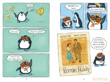 Pablo and Splash: Roman Holiday: The hilarious kids' graphic novel series about time-travelling penguins - Sheena Dempsey [KSIĄŻKA]
