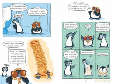 Pablo and Splash: Roman Holiday: The hilarious kids' graphic novel series about time-travelling penguins - Sheena Dempsey [KSIĄŻKA]