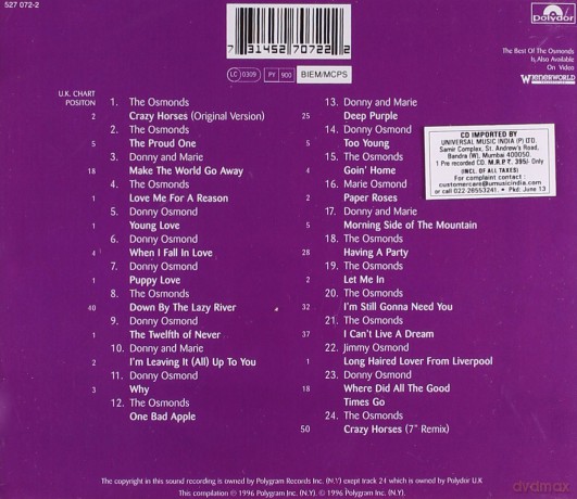 The Osmonds: The Very Best Of [CD]