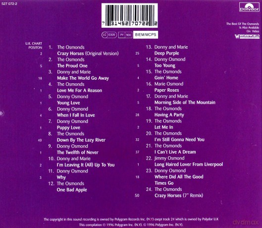 The Osmonds: The Very Best Of [CD]