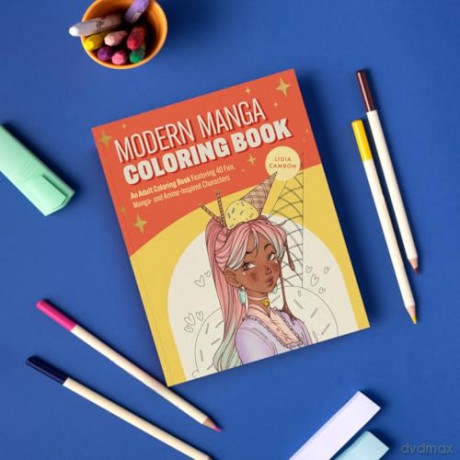The Modern Manga Coloring Book: Pop Manga and Anime-Inspired Coloring Book for Teens and Adults - Lidia Cambón [KOMIKS]