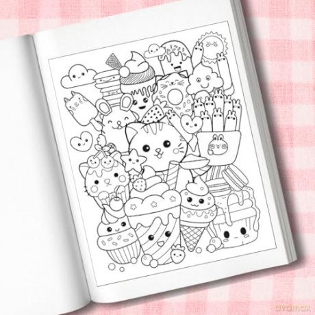 Mangatopia Cupcakes and Kitties: A Cuteness Overload Colouring Book of Anime and Manga - Maddie Morales [KSIĄŻKA]