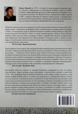 Rzymska tradycja prawna w myśli politycznej Narodowej Demokracji (1918-1939) - Tomasz Banach [KSIĄŻKA]