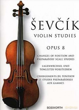 Violin Studies Opus 8: Changes of Position and Preparatory Scale Studies - Otakar Sevcik [KSIĄŻKA]