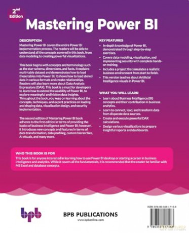 Mastering Power BI: Build business intelligence applications powered with DAX calculations, insightful visualizations, advanced BI techniques, and loads of data sources - 2nd Edition - Chandraish Sinha [KSIĄŻKA]