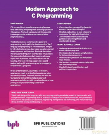 Modern Approach to C Programming: Exploring the foundations of problem-solving through C programming (English Edition) - Amisha Saxena [KSIĄŻKA]