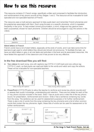 21 Fun Songs to Teach French Phonics: Sing and Dance your Way to Perfect Pronunciation - Catherine Cantin [KSIĄŻKA]