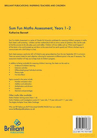 Sum Fun Maths Assessment for 5-7 Year Olds: Years 1-2 Maths Assessment Puzzles for the 2014 Curriculum (Sum Fun Maths Assessment Sheet) - Katherine Bennett [KSIĄŻKA]