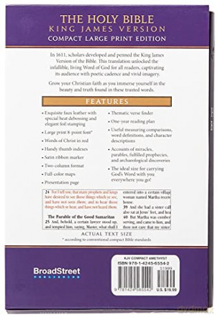 KJV Holy Bible Compact Amethyst: King James Version, Amethyst, compact [KSIĄŻKA]