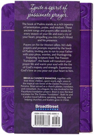 Prayers on Fire for Women: 365 Days of Praying the Psalms (The Passion Translation Devotionals) - Brian Simmons [KSIĄŻKA]
