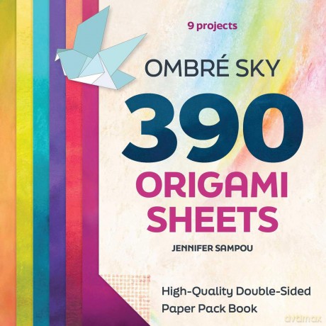 Ombré Sky 390 Origami Sheets: High-Quality Double-Sided Paper Pack Book - Jennifer Sampou [KSIĄŻKA]