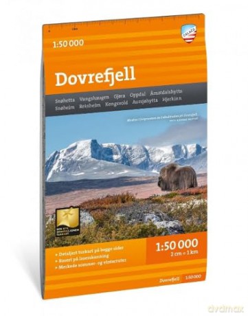 Turkart Dovrefjell 1:50 000 (Mountain map detailed scale) - Calazo Forlag [KSIĄŻKA]