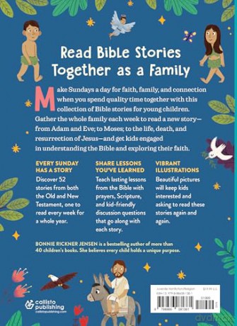 Bible Stories for Kids: 52 Illustrated Childrens Bible Stories to Read Through in a Year - Bonnie Rickner Jensen [KSIĄŻKA]
