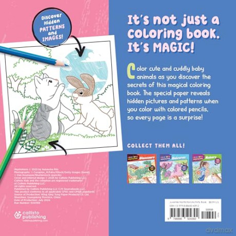 Magic Paper Coloring Book: Baby Animals: Discover Hidden Patterns and Images! - Natascha Pitz [KSIĄŻKA]