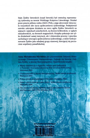 Sejm żydów litewskich (1623-1764) - Anna Michałowska-Mycielska [KSIĄŻKA]