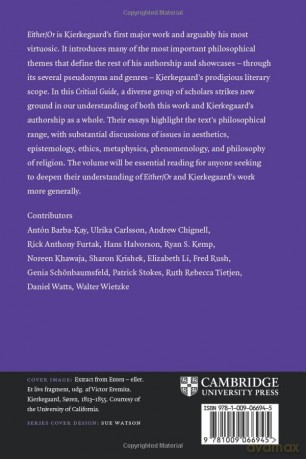 Kierkegaard's Either/Or: A Critical Guide (Cambridge Critical Guides) - Ryan S. Kemp [KSIĄŻKA]