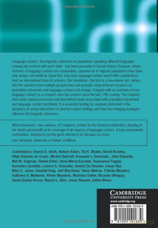 The Cambridge Handbook of Language Contact: Volume 2: Multilingualism in Population Structure (Cambridge Handbooks in Language and Linguistics) - Salikoko Mufwene [KSIĄŻKA]