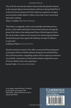 War of Words: Britain, France and Discourses of Empire during the Second World War - Rachel Chin [KSIĄŻKA]
