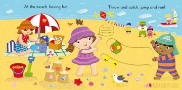 Busy Beach: A Push, Pull, Slide Book (Campbell Busy Books, 2) - Campbell Books [KSIĄŻKA]