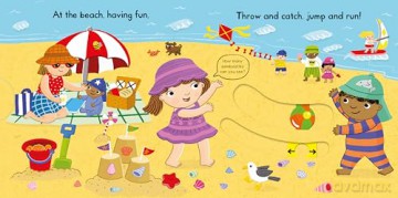 Busy Beach: A Push, Pull, Slide Book (Campbell Busy Books, 2) - Campbell Books [KSIĄŻKA]