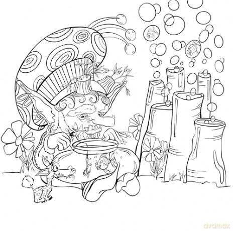 Zendoodle Coloring Presents: Goblins in the Hollow: An Artist's Coloring Book - Denyse Klette [KSIĄŻKA]