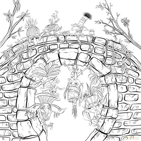 Zendoodle Coloring Presents: Goblins in the Hollow: An Artist's Coloring Book - Denyse Klette [KSIĄŻKA]