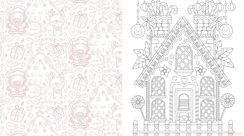 Kawaii Christmas Coloring: Color Cute Holiday Animals, Wintery Scenes, Yummy Treats and So Much More! More than 100 Pages to Color! (Chartwell Coloring Books) - Editors of Chartwell Books [KOMIKS]