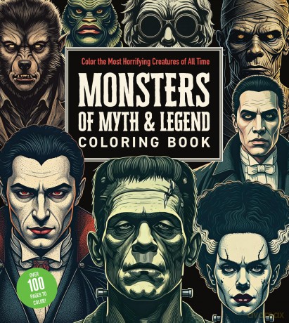 Monsters of Myth and Legend Coloring Book: Color the Most Horrifying Creatures of All Time - Over 100 Pages to Color! (Chartwell Coloring Books) - Editors of Chartwell Books [KSIĄŻKA]