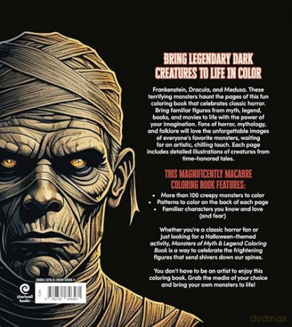 Monsters of Myth and Legend Coloring Book: Color the Most Horrifying Creatures of All Time - Over 100 Pages to Color! (Chartwell Coloring Books) - Editors of Chartwell Books [KSIĄŻKA]