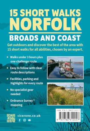 15 Short Walks in Norfolk - Broads and Coast (Cicerone Guides) - Laurence Mitchell [KSIĄŻKA]