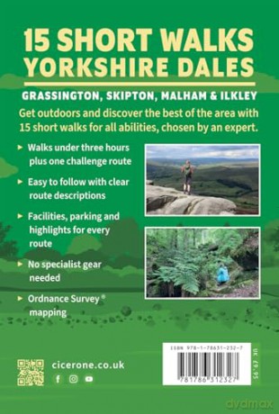 15 Short Walks in the Yorkshire Dales - Grassington, Skipton, Malham and Ilkley (Cicerone Guides) - Rachel Crolla [KSIĄŻKA]