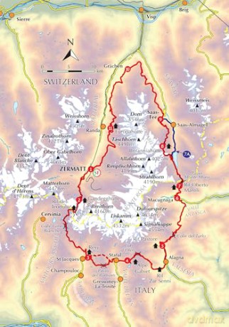 Hiking the Tour of Monte Rosa: Trekking the Swiss and Italian Alps from Zermatt (Cicerone Guides) - Maddy Williams [KSIĄŻKA]
