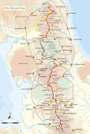 Walking the Pennine Way Map Booklet: 1:25,000 OS Route Mapping (Cicerone Guides) - Paddy Dillon [KSIĄŻKA]