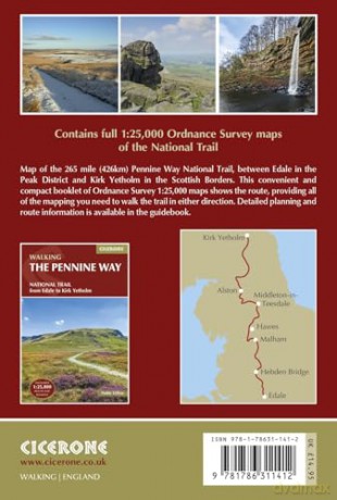 Walking the Pennine Way Map Booklet: 1:25,000 OS Route Mapping (Cicerone Guides) - Paddy Dillon [KSIĄŻKA]