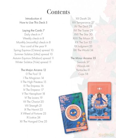 Seasonal Power Tarot: Includes a full deck of 78 specially commissioned tarot cards and a 64-page illustrated book - Leah Vanderveldt [KSIĄŻKA]