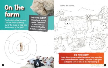 First Animals Activity and Colouring Book (National Geographic Kids) - National Geographic Kids [KSIĄŻKA]