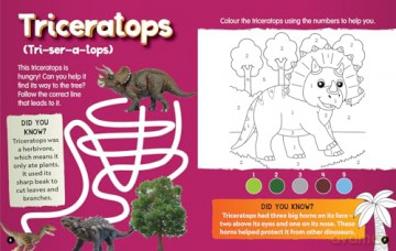 First Dinosaurs Activity and Colouring Book (National Geographic Kids) - National Geographic Kids [KSIĄŻKA]