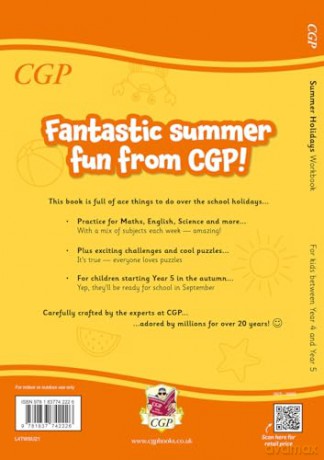 CGP Summer Holidays Activity Workbook - for kids between Year 4 and Year 5 (ages 8-9) (CGP Summer Holiday Workbooks) - CGP Books [KSIĄŻKA]